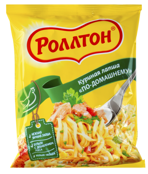 Лапша Б/п Роллтон куриная По-домашнему